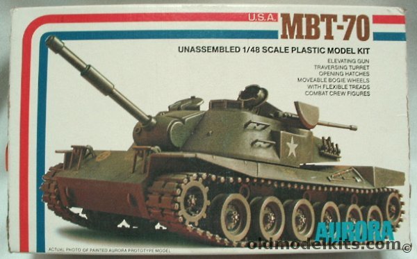 Aurora 1/48 MBT-70 Main Battle Tank - US or West German Markings, 060 plastic model kit